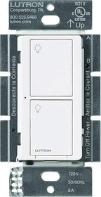 Lutron Caseta Original Smart Light Switch (Lutron Smart Hub Required), for Home, LED Lights, and Fans, 6 Amp, Single-Pole/3-Way, Neutral Required, PD-6ANS-WH, White (8-Pack)