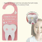 Tooth Fairy Tooth Holder Box Tooth Fairy Door Hanger with Money Box Keepsake Tooth Fairy Box Encourage Gifts for Lost Teeth Boy Girl Milk Teeth (Hot Pink)