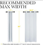 NICETOWN Room Darkening Curtain Panels for Bedroom, Easy-Care Solid Thermal Insulated Room Darkening Draperies/Drapes (Greyish White, 2 Panels, 34 by 84)