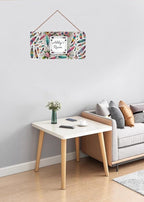 Personalized Sign Colorful Feather Decor For Girls Room and Baby Nursery Kids Bedroom Custom Name Wood Plaque Hanging Plate Wall Art Decor