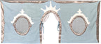 Max & Lily Underbed Curtain for Low Bunk/Loft Bed, Princess Play Privacy Set for Kids, 2 Panel Cotton Set for Bottom Bunk, Blue/Silver