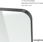 VocalStar Black Metal Framed Bathroom Mirror for Wall, 32 x 40 Inch Large Rounded Rectangle Matte Black Bathroom Vanity Mirror Farmhouse, 1/4-inch Shatterproof Glass | Ultra-Flush Hanging