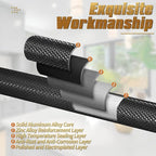 Knurled Cabinet Pulls 2 Pack, 4 Inch Long Cabinet Handles Metal Door Pulls, Kitchen Drawer Pull Knurled Dresser Handles - 3" Hole to Hole, Black & Gold