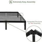 45MinST 14 Inch Reinforced Platform Bed Frame/3500lbs Heavy Duty/Easy Assembly Mattress Foundation/Steel Slat/Noise Free/No Box Spring Needed, King