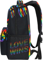 School Backpack Love Wins Pride Rainbow Teens Girls Boys Schoolbag Travel Bag