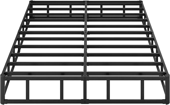 10 Inch High Profile King Box Spring Heavy Duty Metal King Size Box Spring with Fabric Cover, Sturdy Mattress Foundation, Easy Assembly, Noise Free, Black