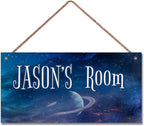 Personalized Sign Stars Wall Art Decoration Exquisite Decorative Signs For Little Man Cave Custom Name for Kids Room Wall Art Decor Outer Space Themed Nursery Decor For Boys Bedroom