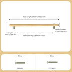 Wooden Drawer Pulls,4-Pack Beech Wood Drawer Handles 9in,Suitable for Kitchen, Living Room, Bedroom, Bathroom and Other Scenes,Gold
