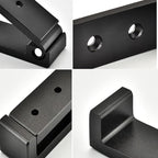 OHIYO Folding Coat Hooks 4pcs Foldable Hook Wall Mounted for Hanging Coat, Jacket, Towel Heavy Duty Wall Hooks Aluminum Alloy Fold up Hooks Headphones Holder Bearing Load 33lb (Black)