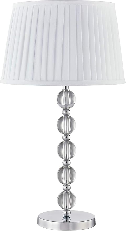 Agata Table Lamp – Modern Luxury Lamp for Bedroom or Living Room, Compact Statement Lighting (15" x 15" x 27.5")