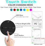 Rocket Night Light 3D Illusion Lamp LED Space Shuttle Nightlight 7 Color Changing Touch Sensor Desk Table Lamp with USB Cable Decoration for Nursery Bedroom Kids Boys Birthday Gifts
