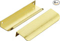 Ravinte Hardware 8 Pack Gold Cabinet Handles, 5.9 Inch (150mm) Finger Edge Pulls, 5 Inch Hole Center, Finger Pulls for Cabinets