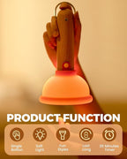 Amaredom Plunger Night Light, Cute Plunger Lamp, Wooden Bar Silicone Funny Nightlight, Rechargeable LED Funny Flashlight with 30 Minutes Timer & One Button Control, Bedroom, Washroom, Living Room