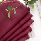 MIULEE Christmas Sheer Window Scarf Valance Extra Long Topper Window Treatment Elegant Curtain Scarves Luxury Swag Curtain Drapes for Wedding Arch Ceremony Canopy Bed, 37 x 216 One Panel, Maroon Red