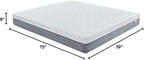 Novilla Mattress Twin, 8-Inch Gel Memory Foam Mattress for Pressure Relief, Enhanced Support & Plush Comfort, Twin Bed in a Box, Bliss