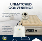 Serta Raised Air Mattress with Never Flat Pump | Luxury Inflatable Mattress with Built in Air Pump to Ensure a Good Night’s Rest | Heavy Duty Blow Up Mattress with Self Inflating Pump