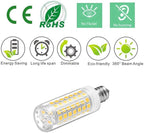 E12 LED Candelabra Bulbs Dimmable, 7W C7 Bulb Equivalent to E12 Halogen Bulb 60W, Daylight White 6000K, T6 E12 Candelabra Base, AC120V E12 Light Bulbs for Ceiling Fan, Chandelier Lighting, 6 Pack