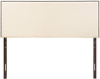 Modway Region Linen Fabric Upholstered Queen Headboard in Ivory with Nailhead Trim