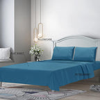Mejoroom Bed Sheets Set - Extra Soft Luxury Full Sheets with 16 Inch Deep Pocket - Premium Bedding Collection - Breathable, Wrinkle, Fade & Stain Resistant - 4 Piece (Full, Peacock Blue)