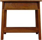 Leick Home Mission End Table, Solid Wood, 1 Storage Drawer, Bottom Display Shelf, Narrow, Easy-Assembly, For Living Room/Bedroom, Russet, 24 in L x 15 in W x 24 in H, 9059-RS