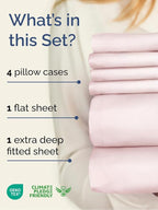 Extra Deep Full Sheet Set - 6 Piece Breathable and Cooling Sheets - Hotel Luxury Bed Sheets Set - Easy Fit - Soft, Wrinkle Free and Comfy Sheets Set - Lavender Pink Sheet Set with Extra Deep Pockets