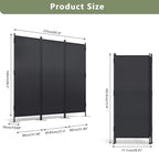 JAXPETY 2PCS Room Divider Panel 6ft Tall Privacy Screen for Room Separation, Folding and Portable Office Wall Dividers 88" W x 73" H
