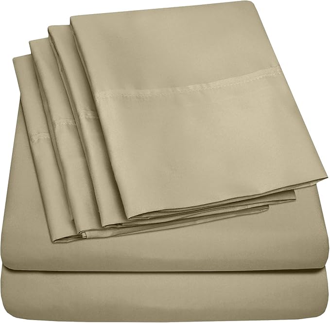 Twin Size Bed Sheets - 4 Piece 1500 Supreme Collection Fine Brushed Microfiber Deep Pocket Twin Sheet Set Bedding - 1 EXTRA PILLOW CASES, GREAT VALUE, Twin, Sage