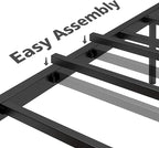 LIKIMIO California King Bed Frame with Headboard and Footboard, Metal Strong Supports, Easy Assembly, Noise-Free, No Box Spring Needed, Vintage Brown