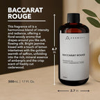 Diffuser Oil Inspired by Baccarat Rouge, 16.9 FL Oz, 500 mL, Luxury Hotel Scent for Home, Bathroom, Spa & Office, Essential Oil Blend for Aromatherapy, Amberwood & Cedar.