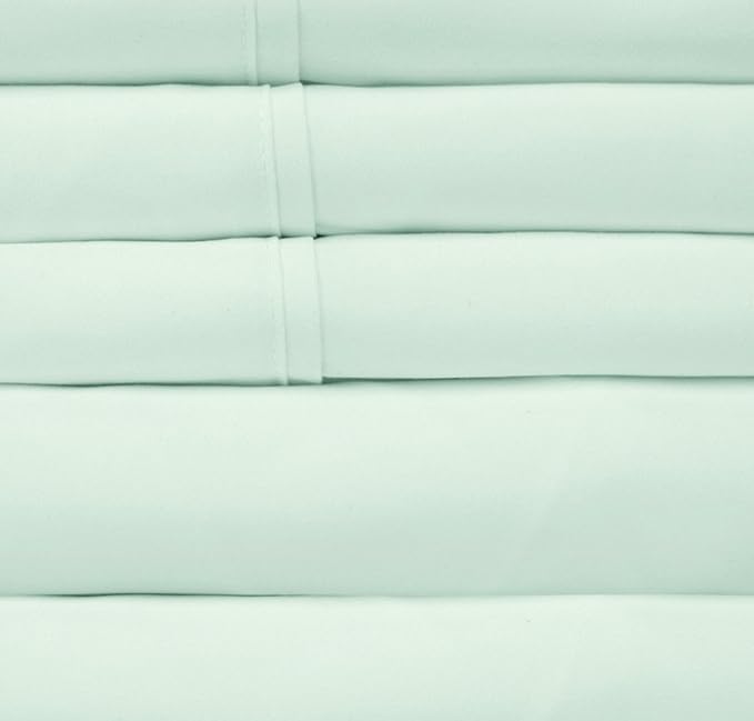Cal King Size Bed Sheets - 6 Piece 1500 Supreme Collection Fine Brushed Microfiber Deep Pocket California King Sheet Set Bedding - 2 Extra Pillow Cases, Great Value, California King, Mint
