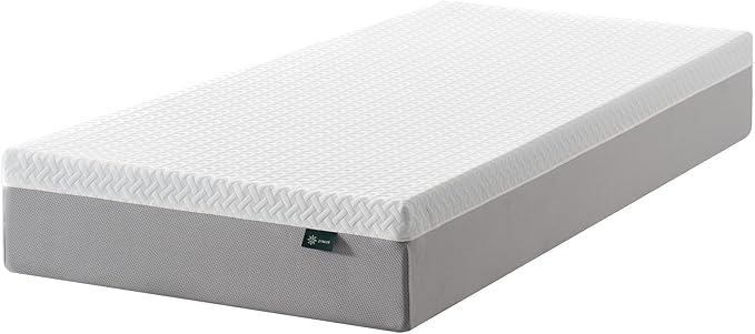 ZINUS 10 Inch Green Tea Essential Memory Foam Mattress [New Version], Twin, Fiberglass Free, Medium Feel, Breathable Airflow Memory Foam, Certified Safe Foams & Fabric, Mattress in A Box