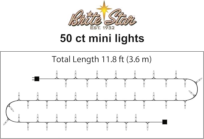 Brite Star 50 Lt String to String Lights, Clear (Set of 2)