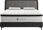 Full Size Mattresses,10 Inch Hybrid Full Mattress in a Box with Memory Foam & Individual Pocket Spring for Edge Support,Pressure Relief,Medium Firm White Full Mattress,CertiPUR-US.