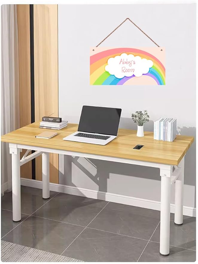 Personalized Signs Rainbow Wall Hanging Plaque Sign Magic Rainbow Sign For Girls Room Door Decor Baby Nursery Home Art Décor For Kids Room Little Man Cave