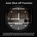 LED Bathroom Mirror with Lights 36"x24" Smart Wall-Mounted LED Mirror Lighted Bathroom Mirror with Stepless Dimmable,Touch Screen Button, Anti-Fog, Memory Function, Adjustable Colors