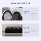 ELEMUSE Twin XL Black Cooling Mattress Topper, Pillow Top, 100% Polyester, Machine Washable, 10 Inches