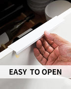 5 Pack 8 inch Self Adhesive Cabinet Pulls - Bright White Adhesive Cabinet Handles - Drawer Pulls - Finger Pulls