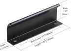 JOOJA 20 Pack Modern Style Finger Edge Pull Furniture Drawer Handles Hidden Cabinet Kitchen Drawer Handles Knobs, Black 120(96) mm