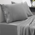 Full Size Comforter Set with Sheets - 7-Piece Bedding Collection - 1 Comforter, 1 Fitted Sheet, 1 Flat, 4 Pillowcases - Deep Pocket - Soft & Breathable Premium Quality - Ideal for All Seasons, Gray