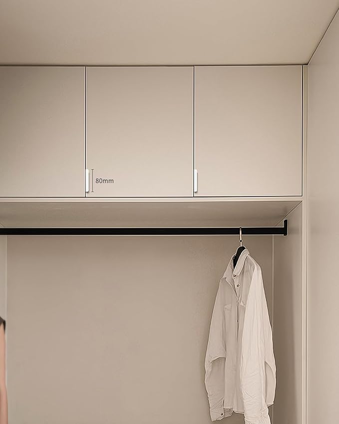 5 Pack 3 inch self Adhesive Cabinet pulls Adhesive Cabinet Handles Finger pulls Drawer pulls Warm White Stick on Handles Finger pulls for cabinets Concealed Edge Seam Flat Pull