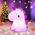 One Fire Red Night Light for Kids, 【16 Colors & 4 Modes】 Silicone Night Light for Girls, Tap 2 Brightness Cute Lamps, Last 10H Kids Lamps, Soft & Safe Girls, 【Small Size】