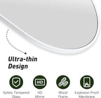 White Arch Bathroom Wall Mirror,20 x 30 Inch Arched Vanity Modern Tempered Glass Mirror for Bedroom,Living Room,Entryway