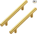JOY DECOR 30 Pack Cabinet Handles, Gold Cabinet Pulls, 3-3/4 in Hole Center Kitchen Cabinet Handles, Stainless Steel T Bar Handles for Dresser Drawers