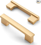 Asidrama 10 Pack 3 Inch(76mm) Brushed Gold Cabinet pulls Kitchen Cabinet Handles, Cabinet Pulls Gold Kitchen Cabinet Hardware for Cupboard Drawer Pulls