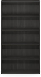Furinno Basic Book Shelf, 5-Tier Bookshelf, Cube Storage Organizer Bookcase with Open Shelf, 7 x 24 x 44, for Living Room, Bedroom, Home Office, Espresso