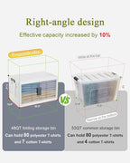 OlarHike 144QT Lockable Storage Bins with Lids - Folding Storage box with Doors and Wheels, Collapsible Plastic Bins for Closets, Stackable Organizer and Containers, Christmas Gifts, 3 Pack Cubes