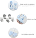 Unisex Baby Terry Socks 5-Pack for Baby boy and girl 0-12 Months Warm Cotton Socks