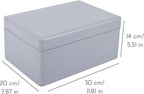 Large Grey Wooden Box Storage with Hinged Lid | 11.8 x 7.87 x 5.51 inches (+-0.5) | Gift Box Storage | Product NOT Intended for 15 Years OR Below