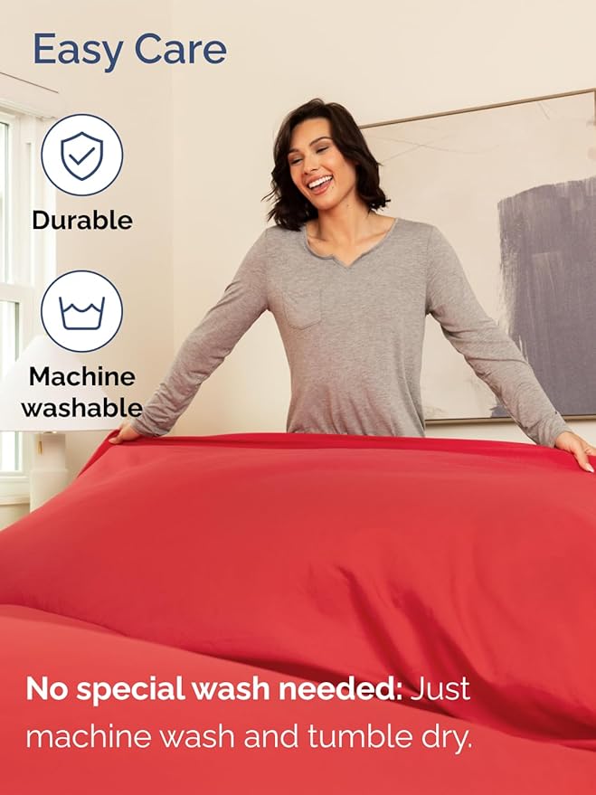 Extra Deep King Sheet Set - 6 Piece Breathable and Cooling Sheets - Hotel Luxury Bed Sheets Set - Easy & Secure Fit - Soft, Wrinkle Free and Comfy Sheets Set - Red Sheet Set with Extra Deep Pockets