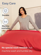 Extra Deep Split King Sheet Set - 7 Piece Breathable & Cooling Sheets - Hotel Luxury Bed Sheets Set - Easy & Secure Fit - Soft, Wrinkle Free & Comfy Sheets Set - Red Sheet Set with Extra Deep Pockets